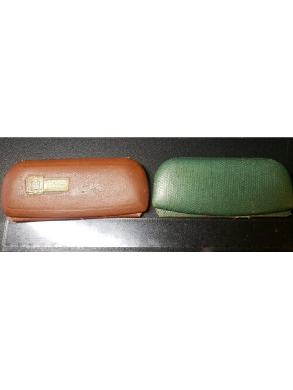Vintage Depression Era Eyeglass Cases Doctor Specific Antique Leatherette